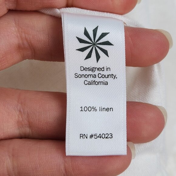 Athleta Jacket Womens Small White Sahara Cropped Linen Moto Full Zip Casual - Picture 12 of 16